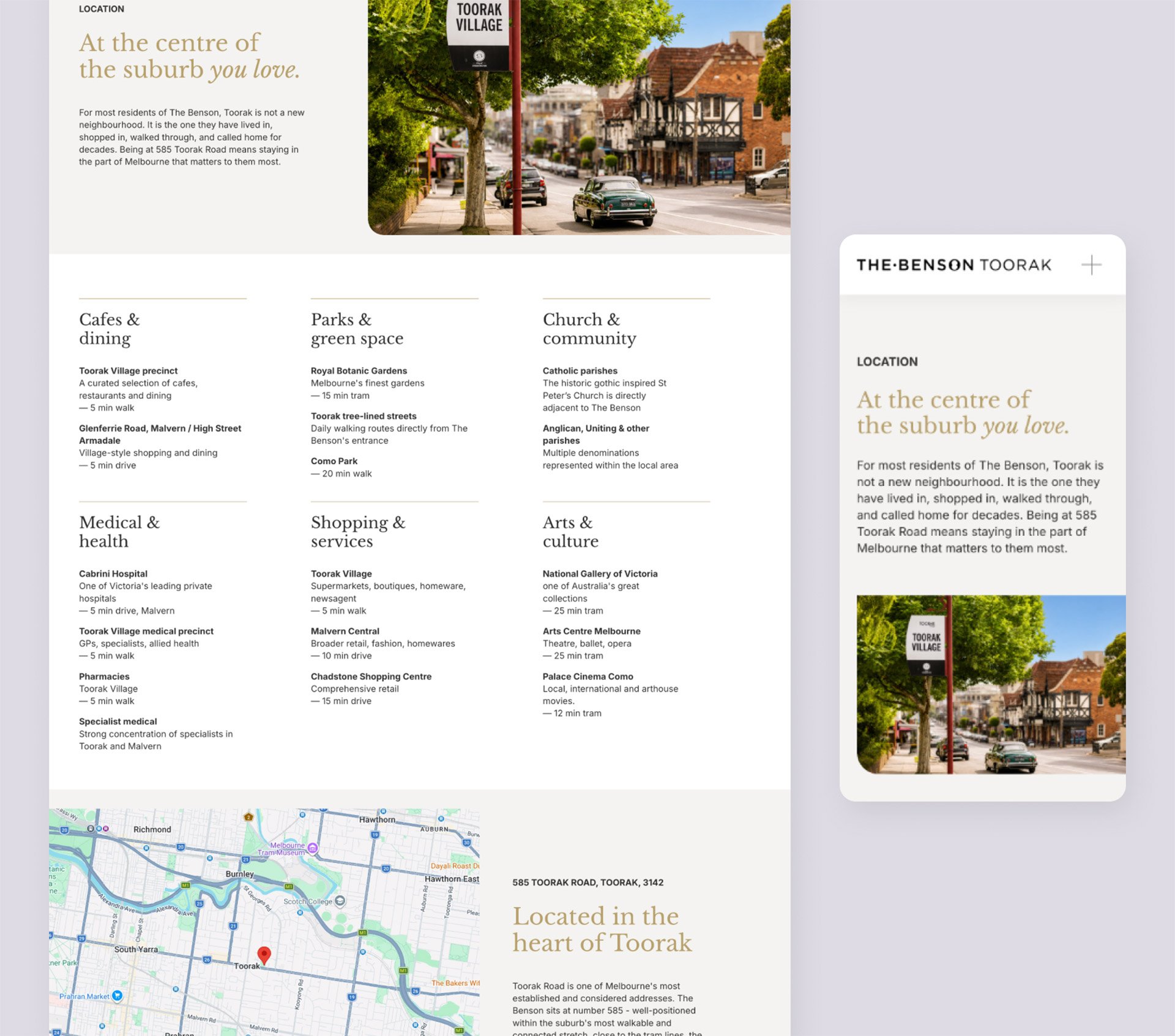 How ID Digital Agency designed and built a bespoke Squarespace website for The Benson Toorak, with HubSpot-integrated enquiry automation for their boutique retirement community.