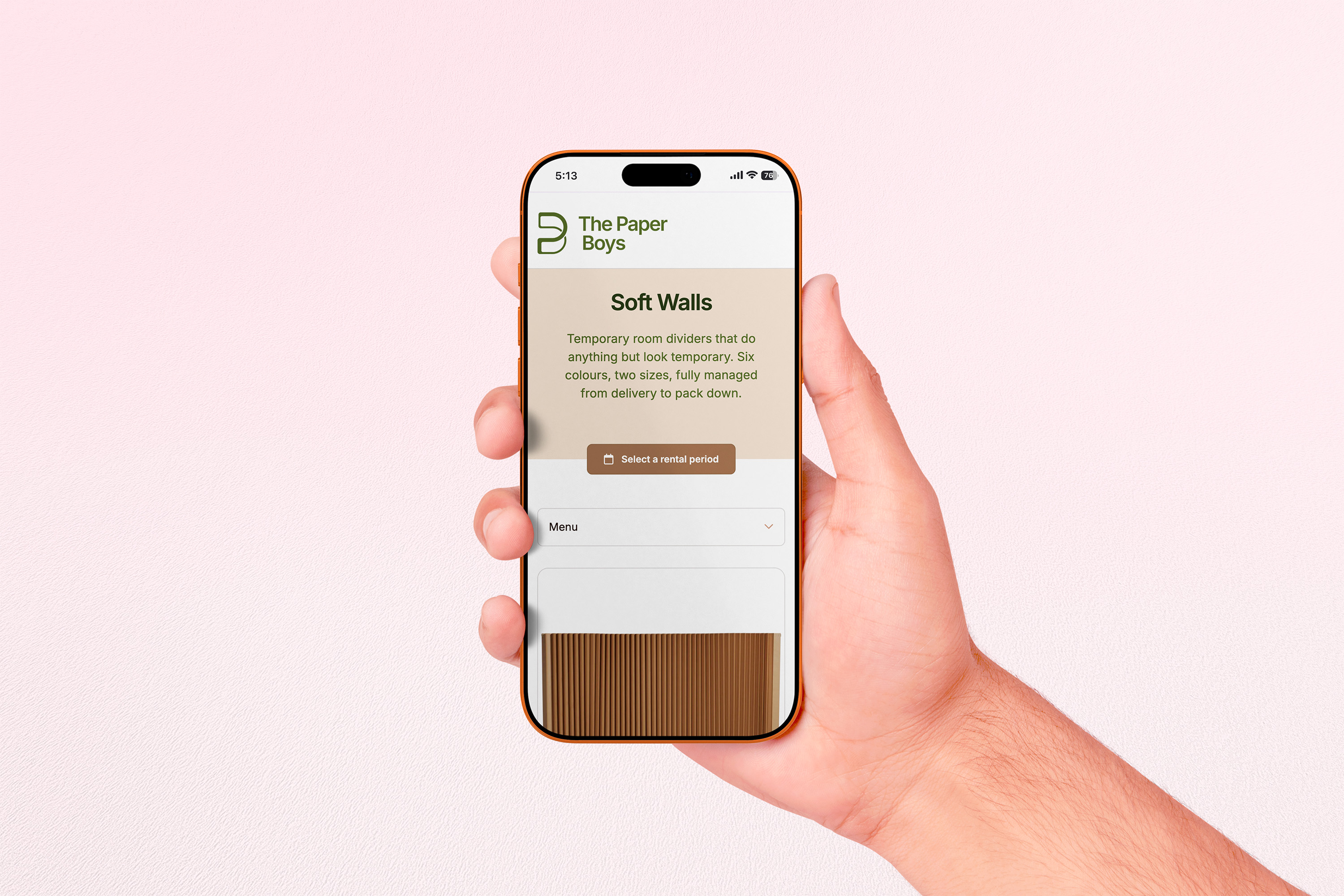 Browse by colour, book in seconds