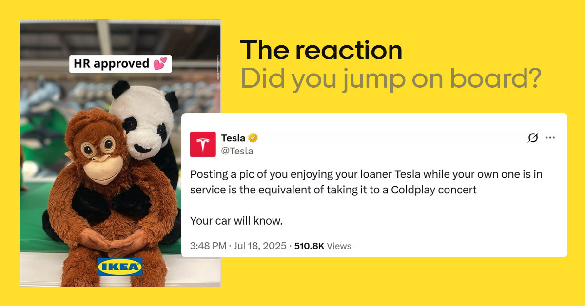 The Coldplay &ldquo;Kiss Cam&rdquo; moment with Astronomer&rsquo;s CEO and HR lead offers a marketing lesson in real-time viral dynamics.