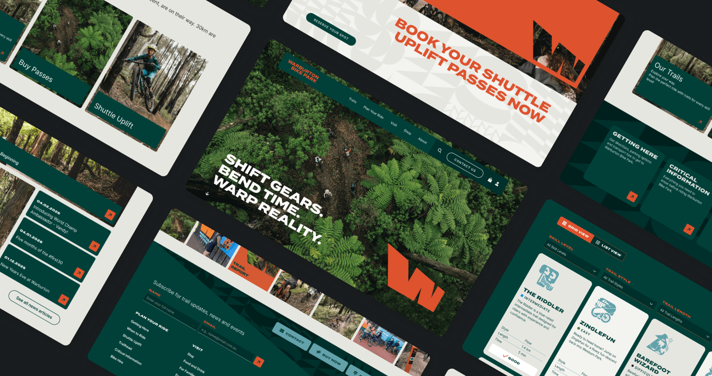 Warburton Bike Park eCommece purchasing and ticketing platform